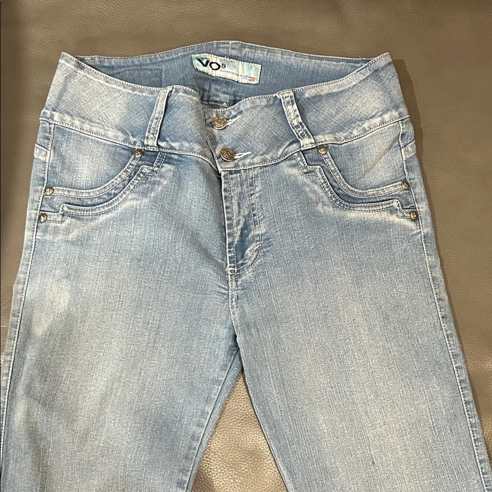 Alberto VO5 Faded Blue Denim Jeans Y2K size 14 - Picture 5 of 11